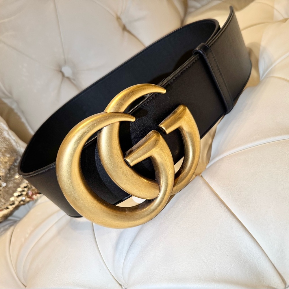 GG Marmont Belt Leather Wide 70